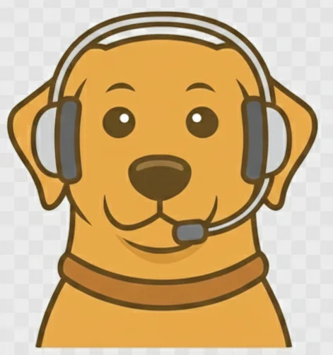 כלב עם מיקרופון